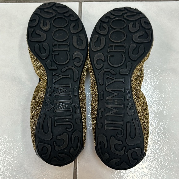 Jimmy Choo gold black metallic shimmer ballet flats - Picture 3 of 8